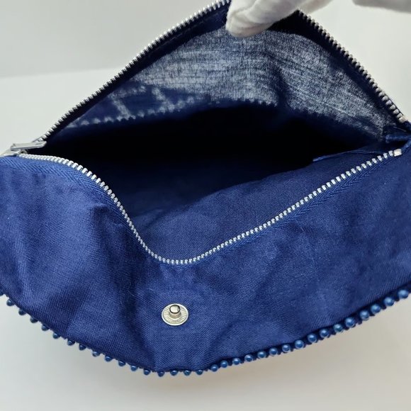 Vintage Beaded Clutch Bag, Designed by Mr. Jonas, Blue & White, Hong Kong - Picture 5 of 10